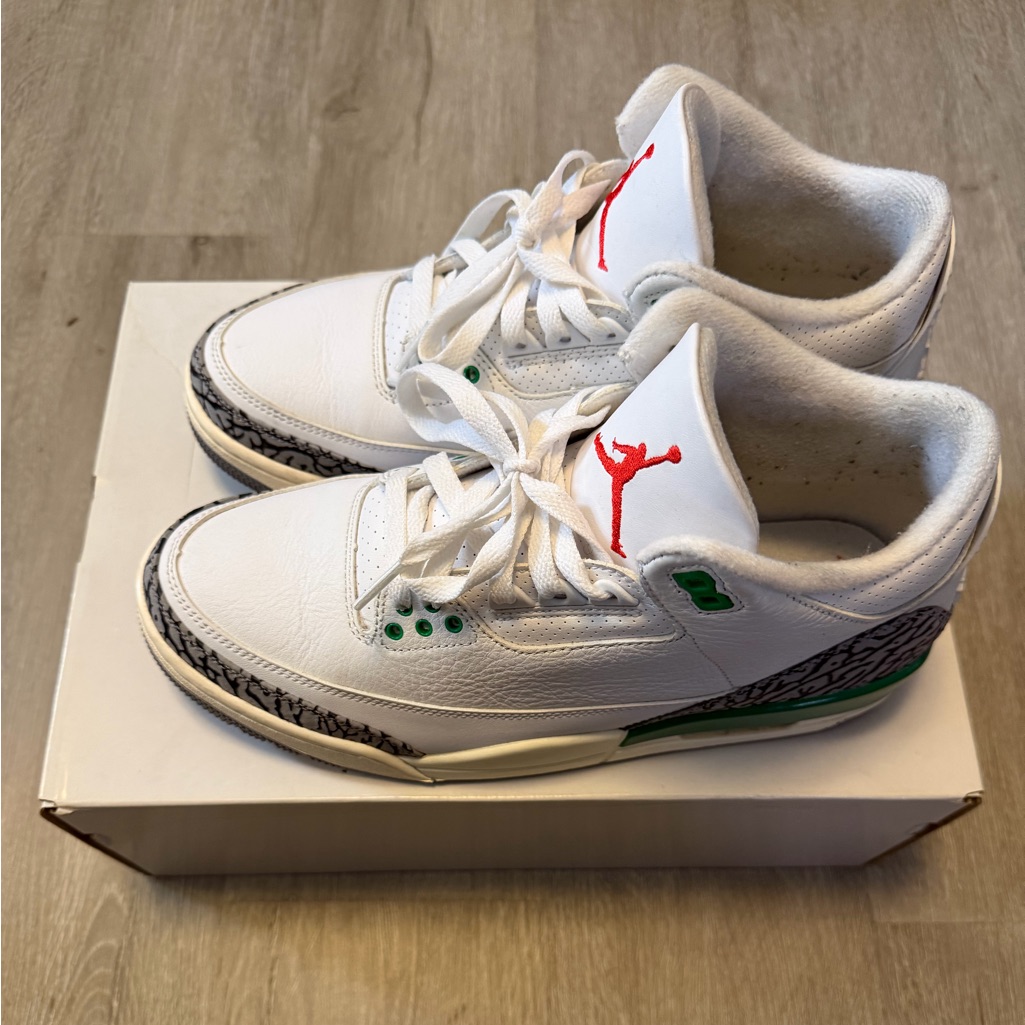 Jordan 3 Retro Lucky Green Women’s Sz 10